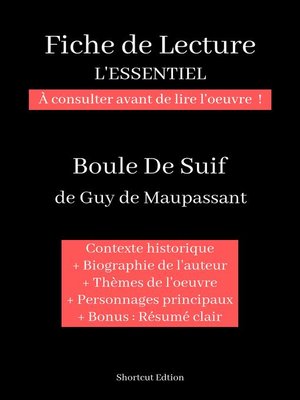 cover image of Fiche de lecture "L'ESSENTIEL"--Boule de Suif de Guy de Maupassant